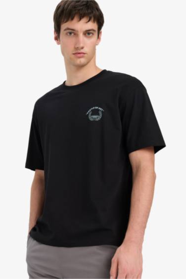 تيشيرت قطن نص ردن اوفر سايز بياخة مستديرة