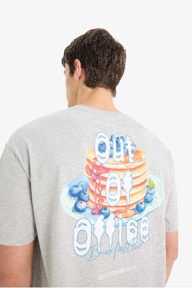 تيشيرت اوفر سايز نص ردن بياخة مستديرة