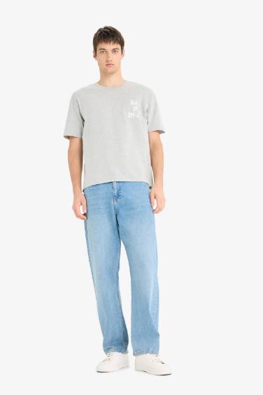 تيشيرت اوفر سايز نص ردن بياخة مستديرة