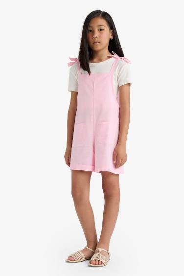 Girl Viscose Suspender Jumpsuit