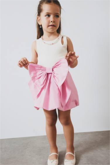 Baby Girl Poplin Balloon Fit Skirt