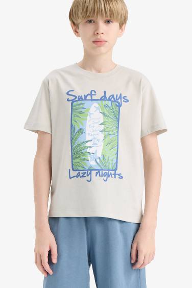 Boy Printed Top Shorts Pajama Bottom 2 Piece Pajama Set