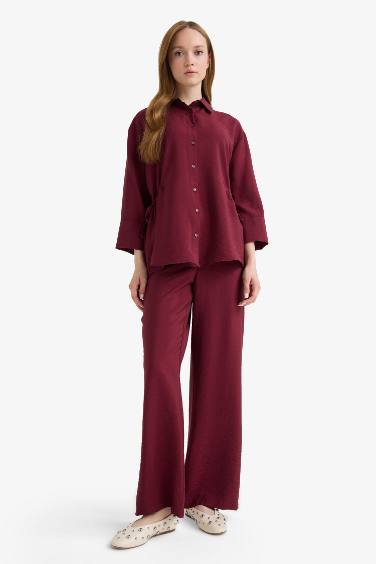 Straight Fit Regular Hem Trousers