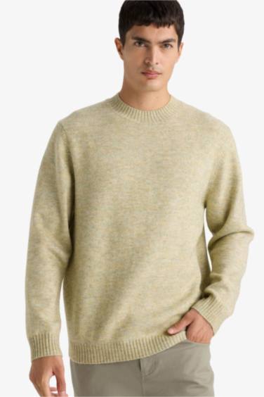 Pull en maille à col rond Coupe décontractée