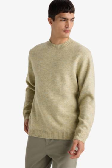 Pull en maille à col rond Coupe décontractée