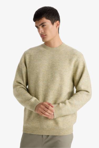 Pull en maille à col rond Coupe décontractée