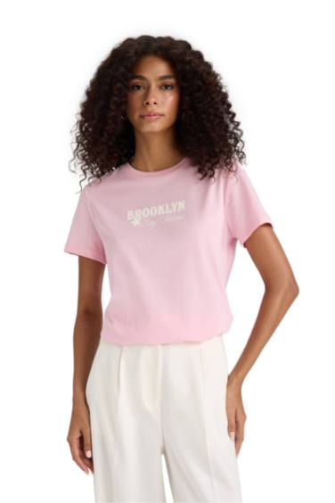 تيشيرت نص ردن ممشط قصة عادية وياخة مستديرة