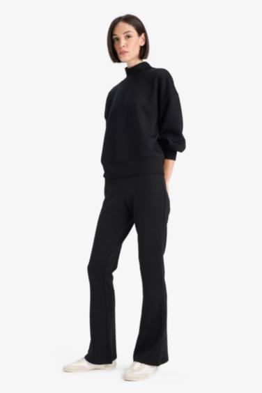 Flare Fit Pocketed Trousers