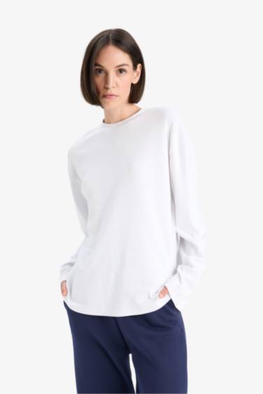 Oversize Fit Crew Neck Long Sleeve T-shirt