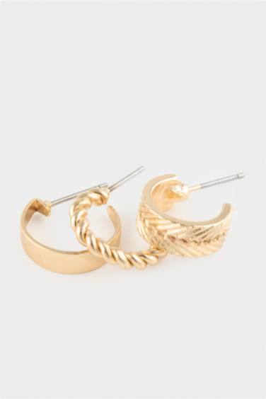 Kadın 5'li Gold Halka Küpe