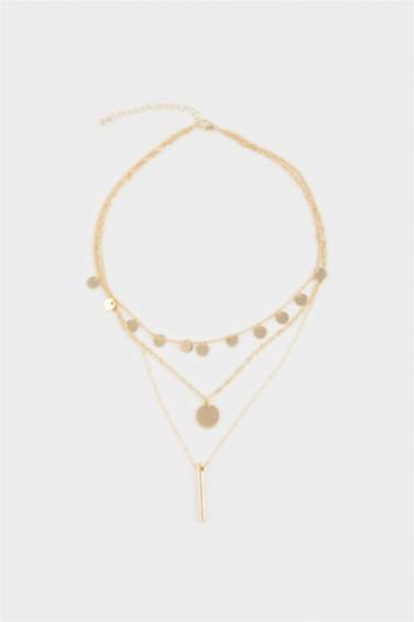 Kadın 3'lü Gold Kolye