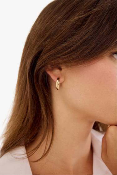 Kadın 3'lü Gold Küpe