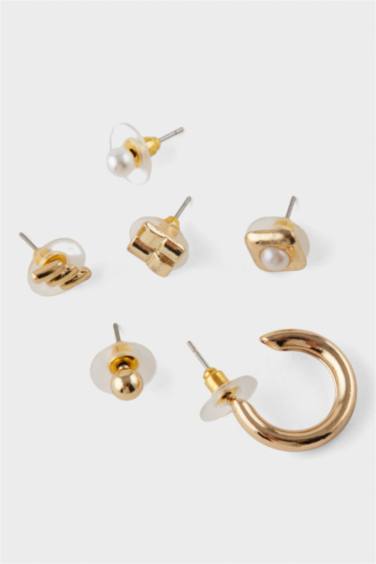 Kadın 7'li Gold Küpe