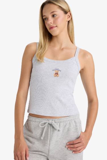 Fall in Love Printed Rib Tank Top