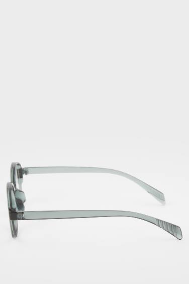 Unisex Mavi Cam Yeşil Çerçeveli Gözlük