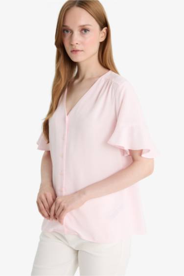 Regular Fit V-Neck Short Sleeve Shirt