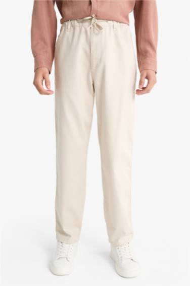 Beli Bağcıklı Wide Leg Pantolon