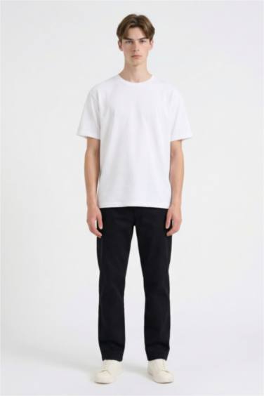 بنطلون وايد ليج برجل واسع