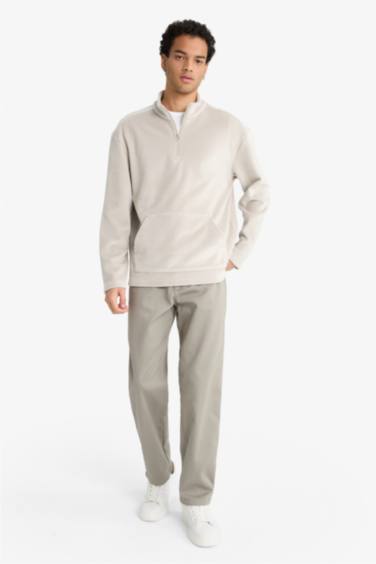 بنطلون وايد ليج برجل واسع برباط