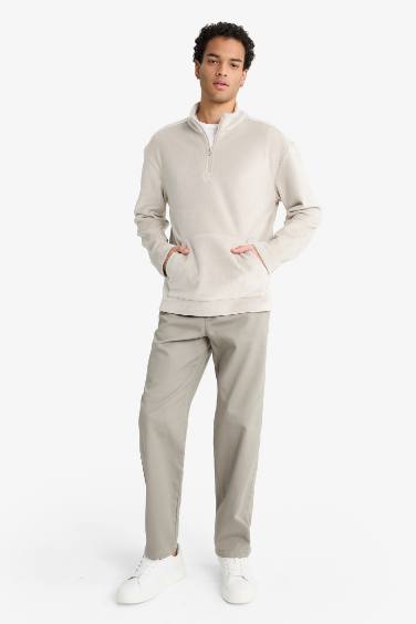 بنطلون وايد ليج برجل واسع برباط