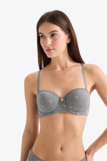 Kaplı Pedsiz Balkonet Sütyen - Görsel 3