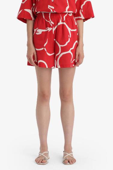 Шорты с нормальной талией и укороченной длиной из хлопка