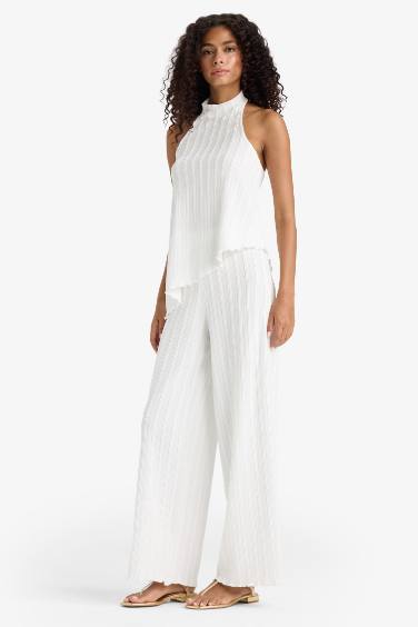 Wide Leg Bürümcük Geniş Paça Pantolon