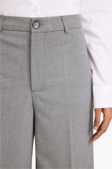 Straight Fit Fleto Cepli Normal Bel Standart Boy Pantolon