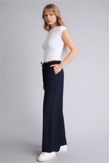 Wide Leg Double Pocket Trousers