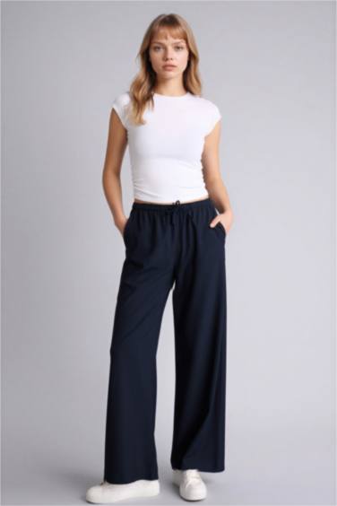 Wide Leg Double Pocket Trousers