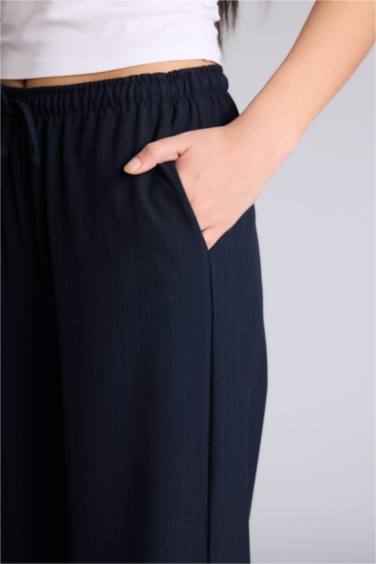 Normal Bel Wıde Leg Pantolon - Görsel 6