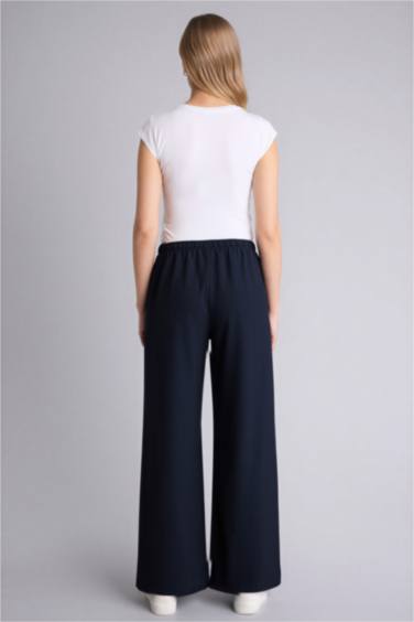 Normal Bel Wıde Leg Pantolon - Görsel 7