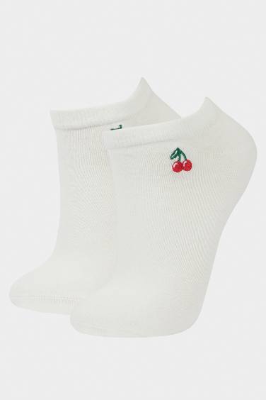 Kadın 2'li Pamuklu Patik Çorap