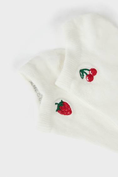 Kadın 2'li Pamuklu Patik Çorap