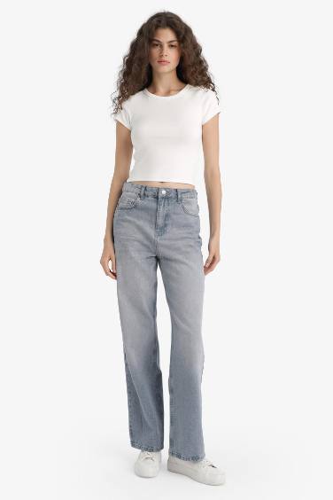 Wide Leg High Waist Long Jeans