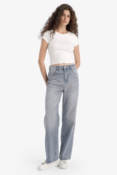 Wide Leg High Waist Long Jeans