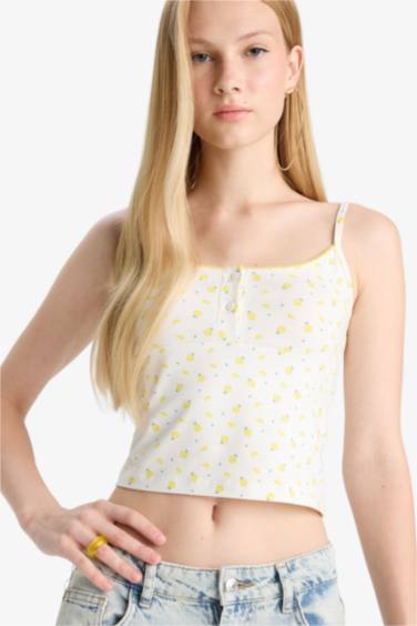 Fitted Fruit Pattern Tank Top