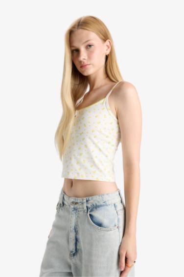 Fitted Fruit Pattern Tank Top