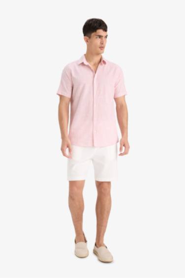 Cotton Short Sleeve Striped Shirt