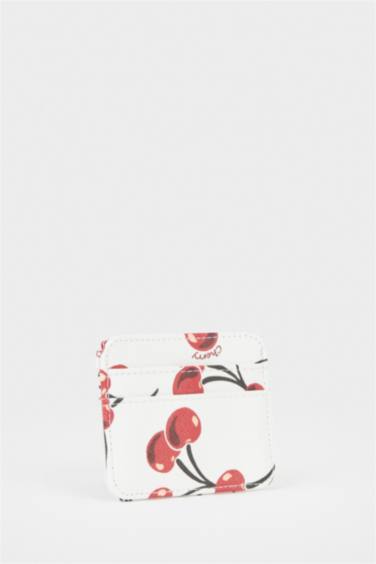 Woman Printed Faux Leather Business Card Wallet