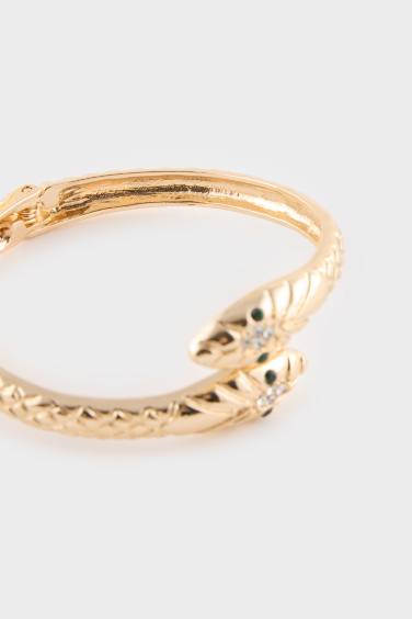 Bracelet doré motif serpent pour femme