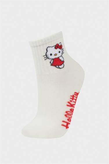 Kız Çocuk Hello Kitty 3'lü Pamuklu Uzun Çorap