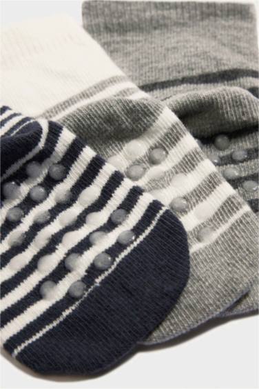 شرابات طويلة اولادي قطن - 3 قطع