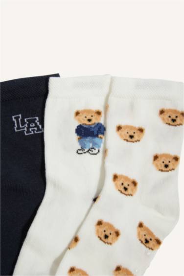 شرابات طويلة بيبي اولادي مطبوع قطن - 3 قطع