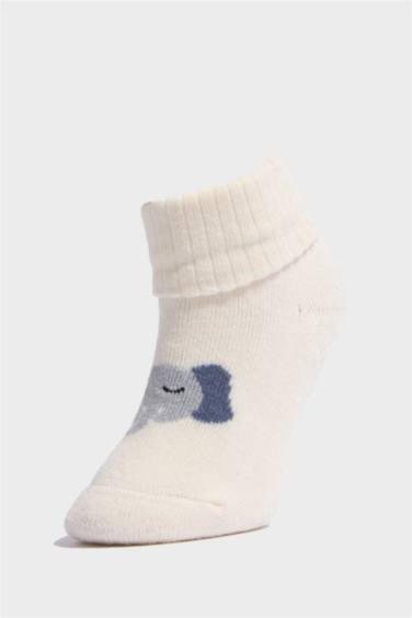 Erkek Bebek Kaydırmaz Taban 3'lü Pamuklu Uzun Çorap