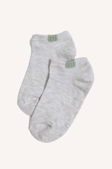 شرابات قصيرة اولادي قطن ضد الانزلاق - 5 قطع