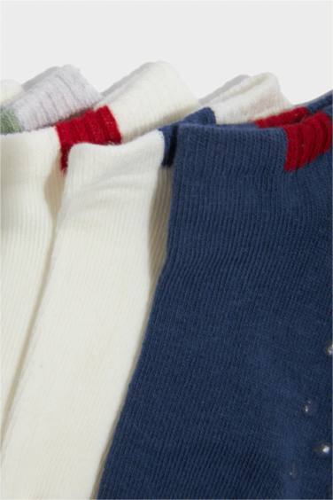 Erkek Bebek Kaydırmaz Taban 5'li Pamuklu Patik Çorap