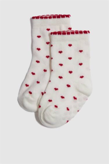 Lot de 3 Chaussettes longues coton antidérapantes pour bébé fille