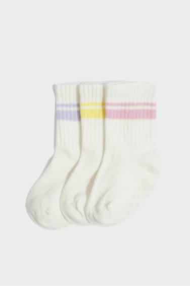 Baby Girl 3 Piece Cotton Long Socks