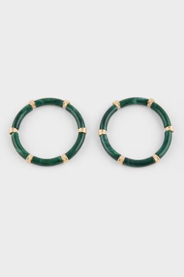 Kadın 2'li Yeşil Taşlı Bilezik